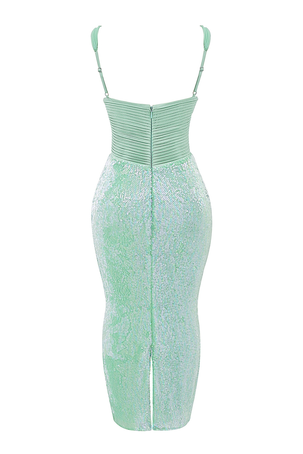 Thala-Seafoam Sequin Corset Midi Dress