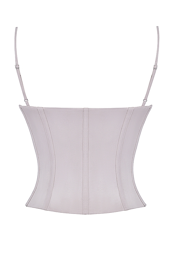 Petunia-Light Lavender Embroidered Corset