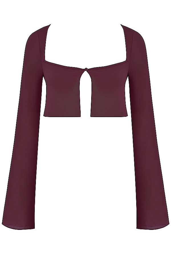 Marseille-Prune Cover Up Top