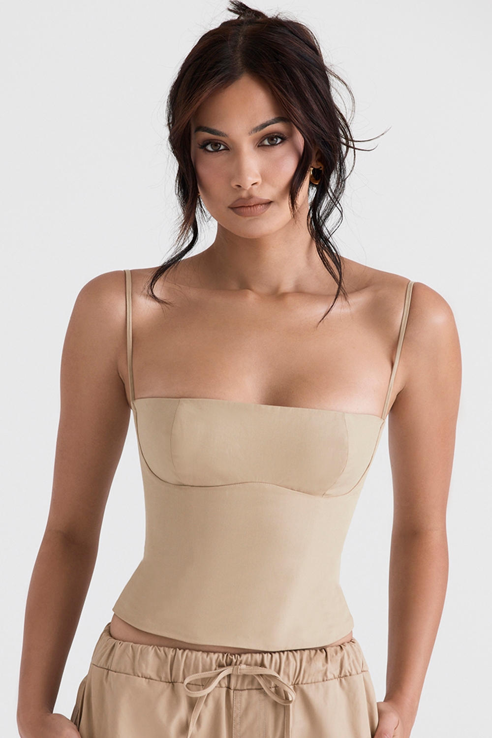 Audette-Camel Structured Corset