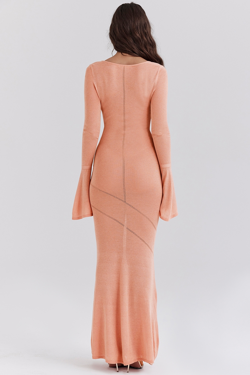 Sereia-Sorbet Metallic Knit Maxi Dress