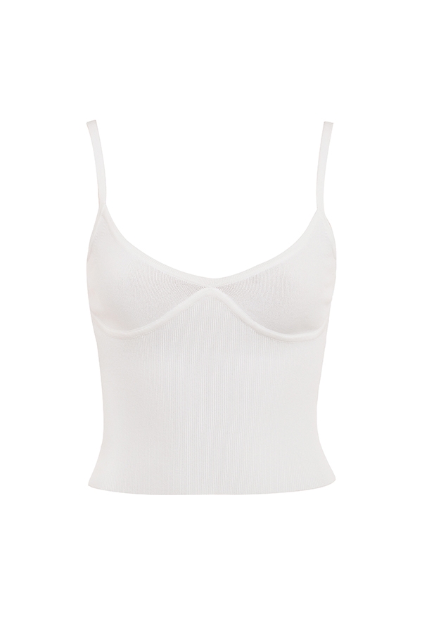 Summer-White Dainty Knit Top - SALE