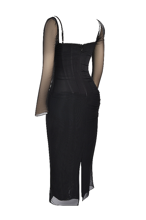 Katarina-Black Maxi Dress
