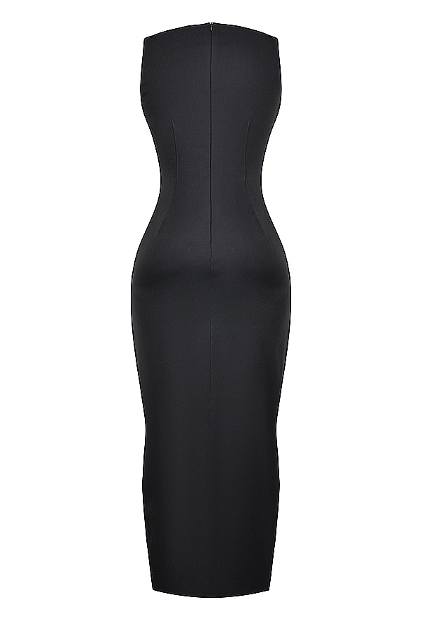 Filomena-Black Maxi Dress