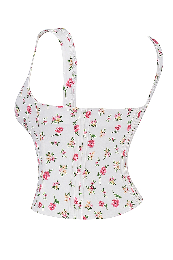 Chicca-Rose Print Floral Top