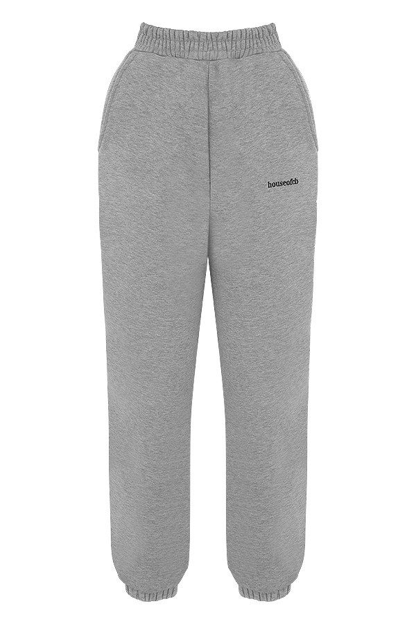Sky-Grey Fleece Back Jogging Trousers