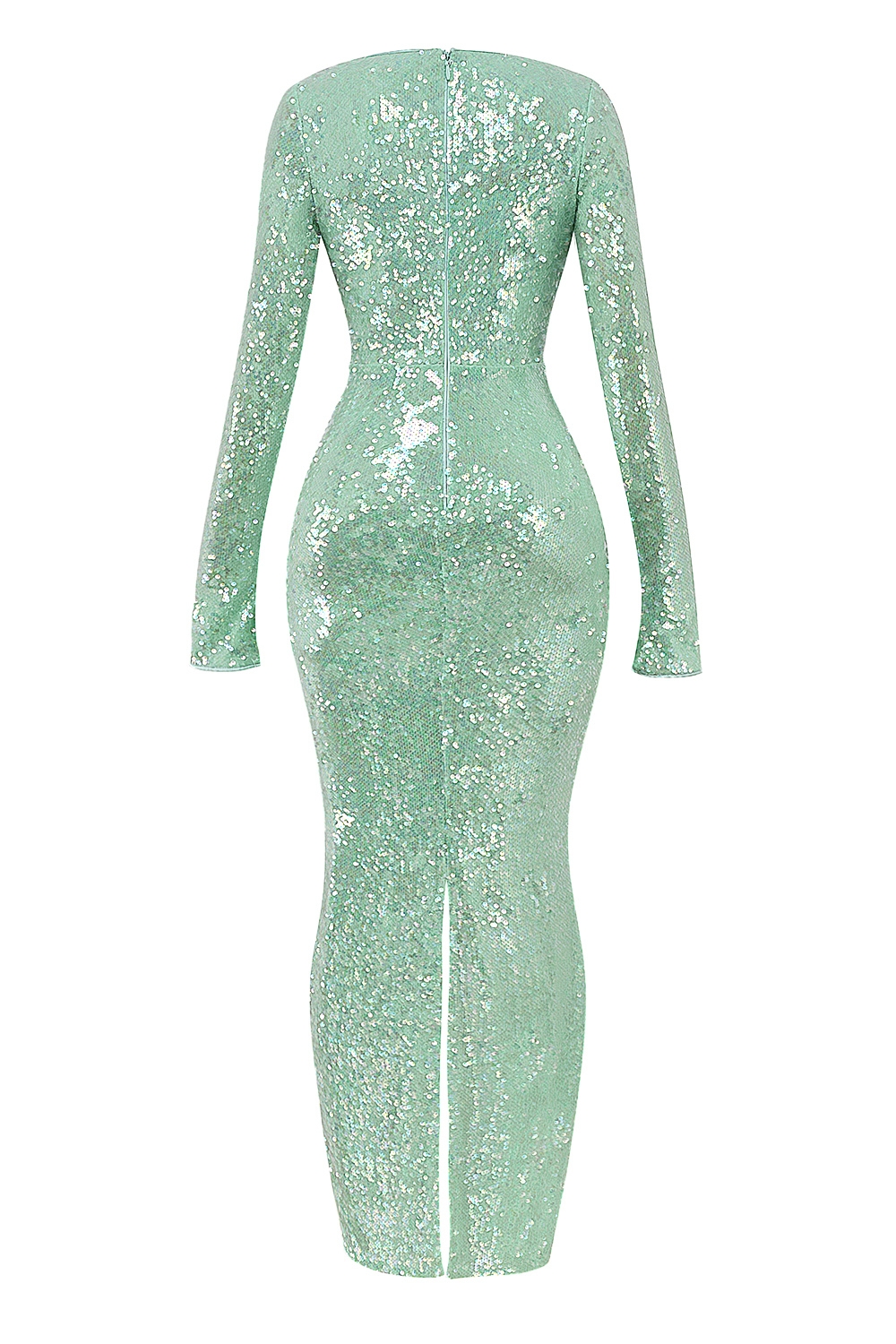 Titania-Seafoam Sequin Maxi Gown