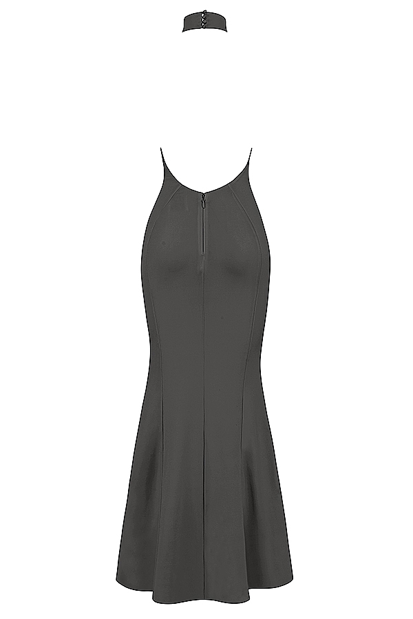 Juliette-Shadow Halter Gown