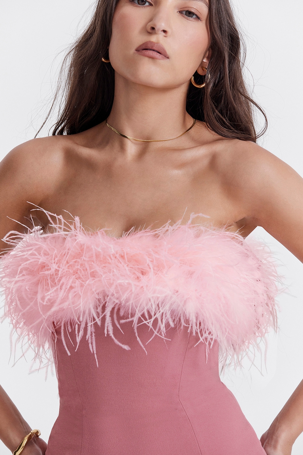 Alexa-Warm Pink Mini Dress