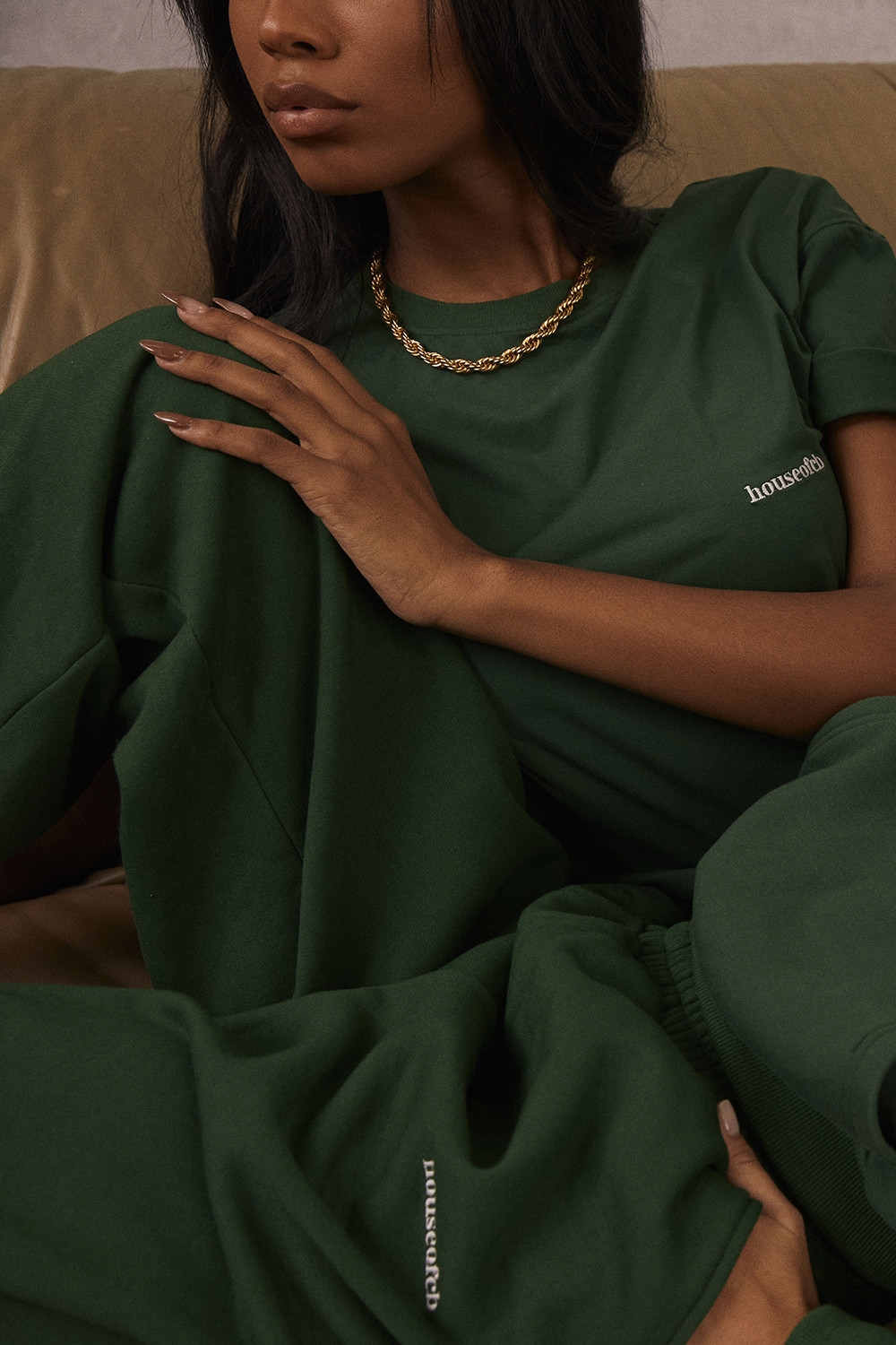 Sky-Green Fleece Back Jogging Trousers