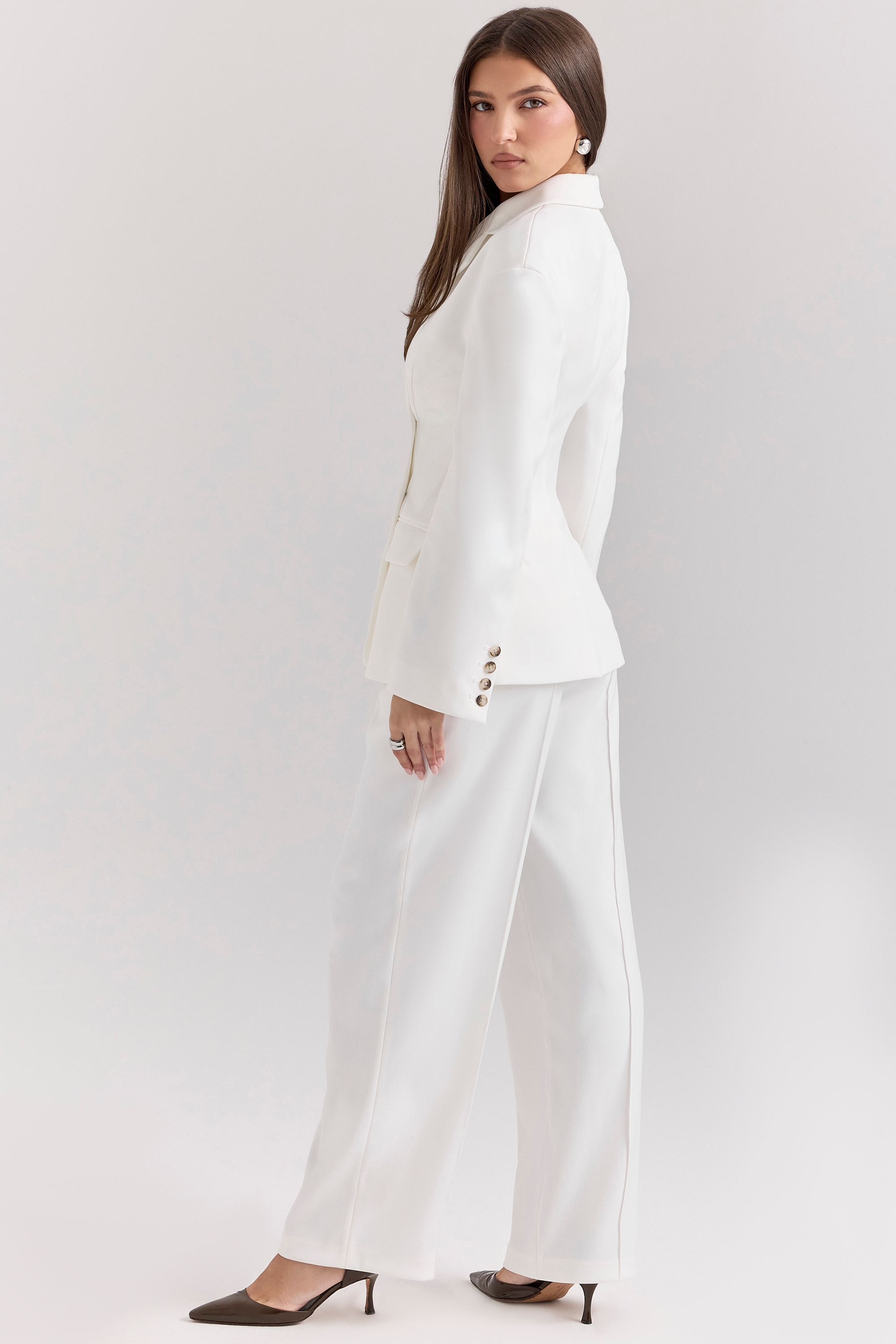 Hayden-White Wide Leg High Waist Tailored Trousers