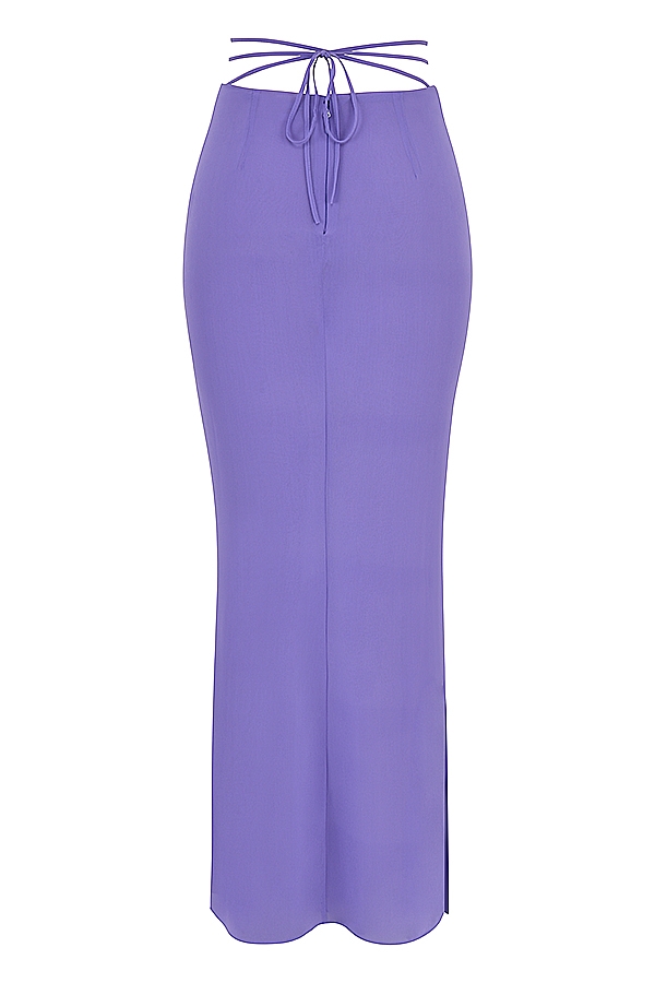 Amalfi-Violet Cutout Maxi Skirt