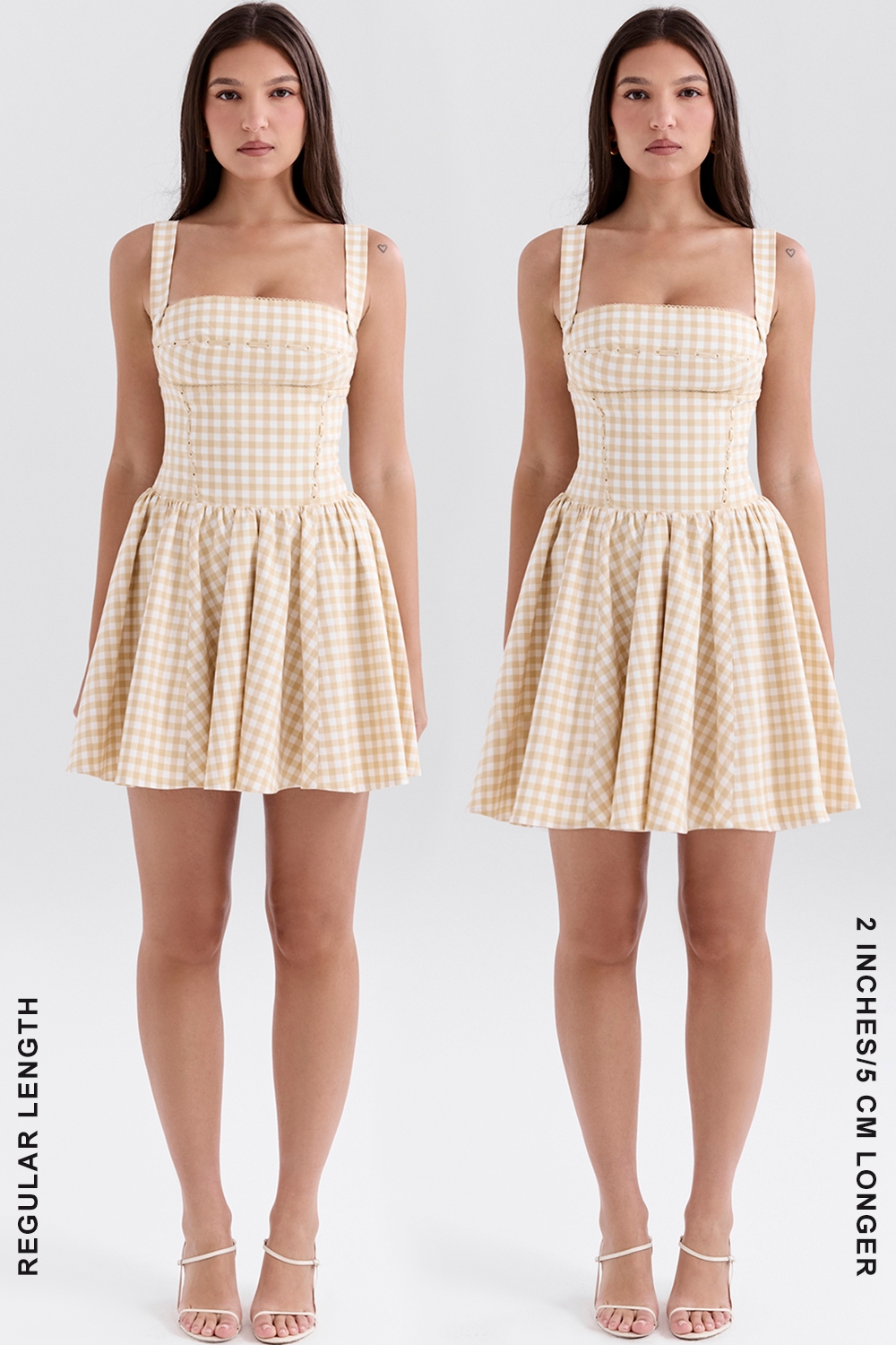 Isadora-Gingerbread Gingham Mini Dress