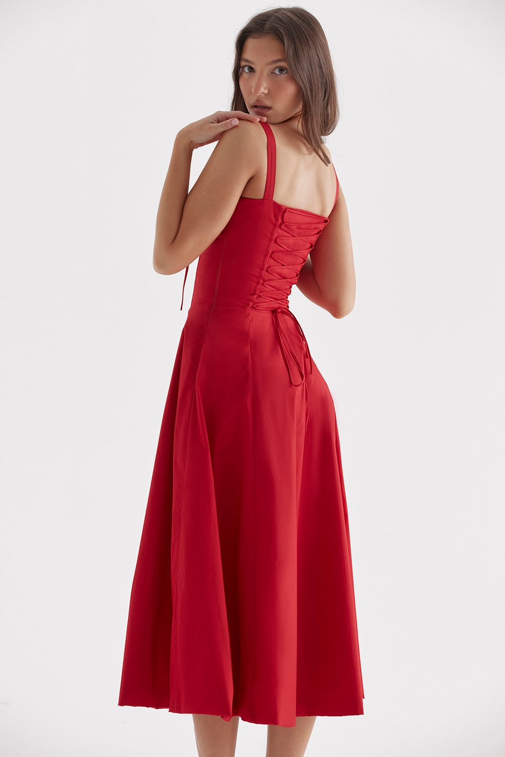 Carmen-Red Rose Bustier Sundress