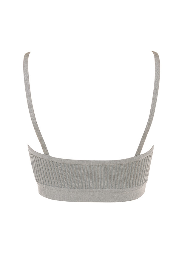 Evie-Grey Marl Bandage Bralette