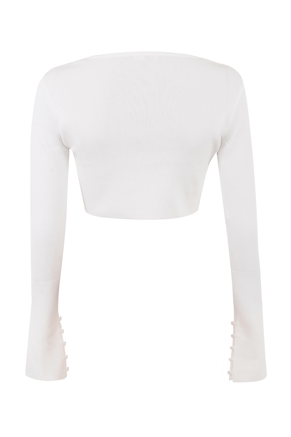 Eloise-Ivory Cropped Cardigan - SALE