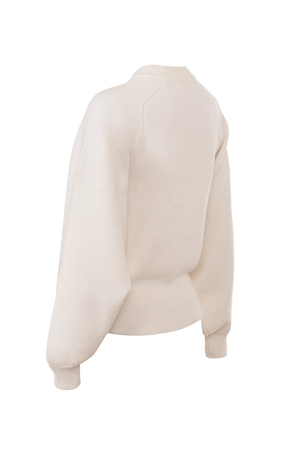 Cressida-Cream Wool Cashmere Heavy Knit Sweater