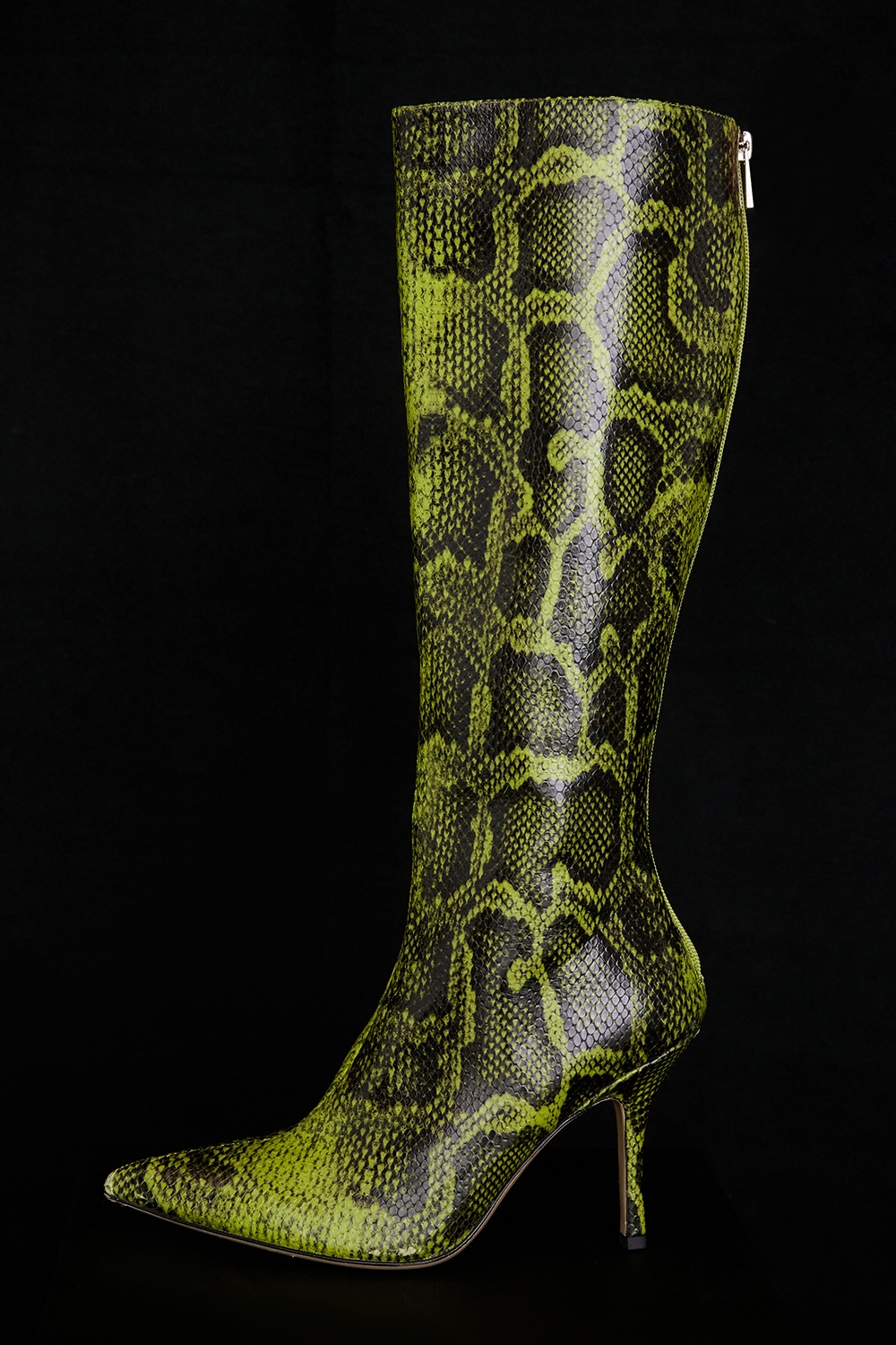 Royale-Green Print Knee High Boots - SALE