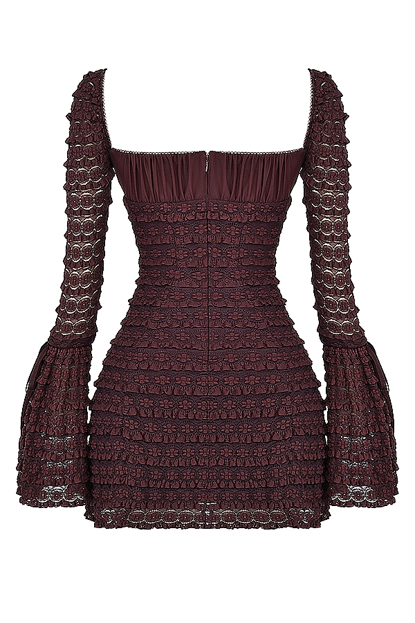 Marisa-Espresso Lace Dress