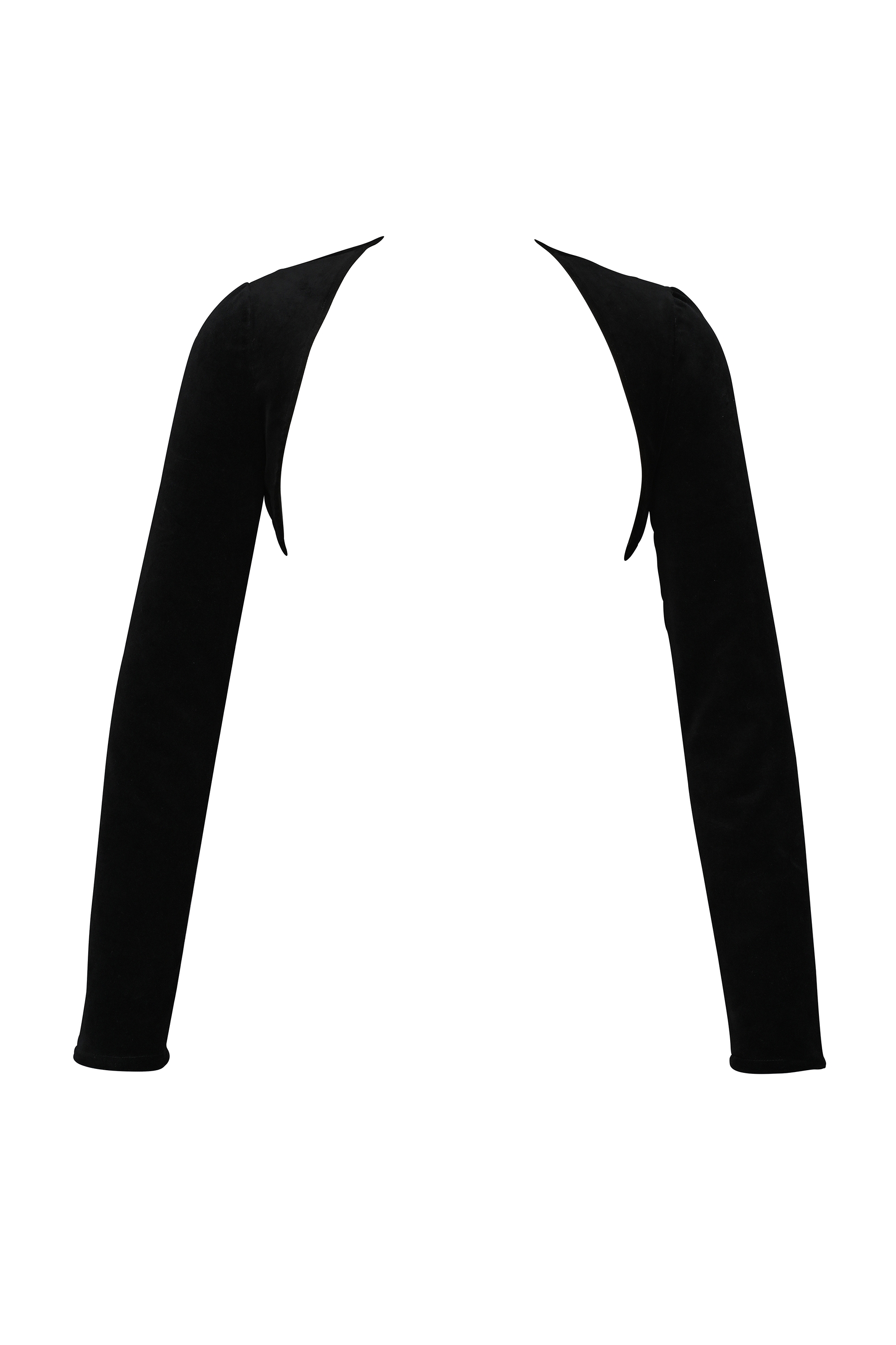 Harmony-Black Stretch Velvet Cropped Bolero