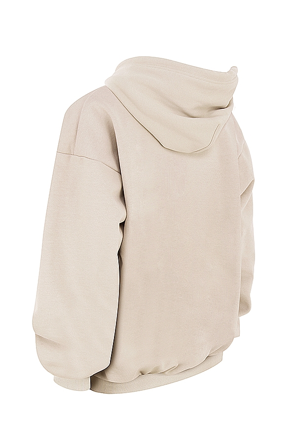 Halo-Oatmeal Oversized Hoodie