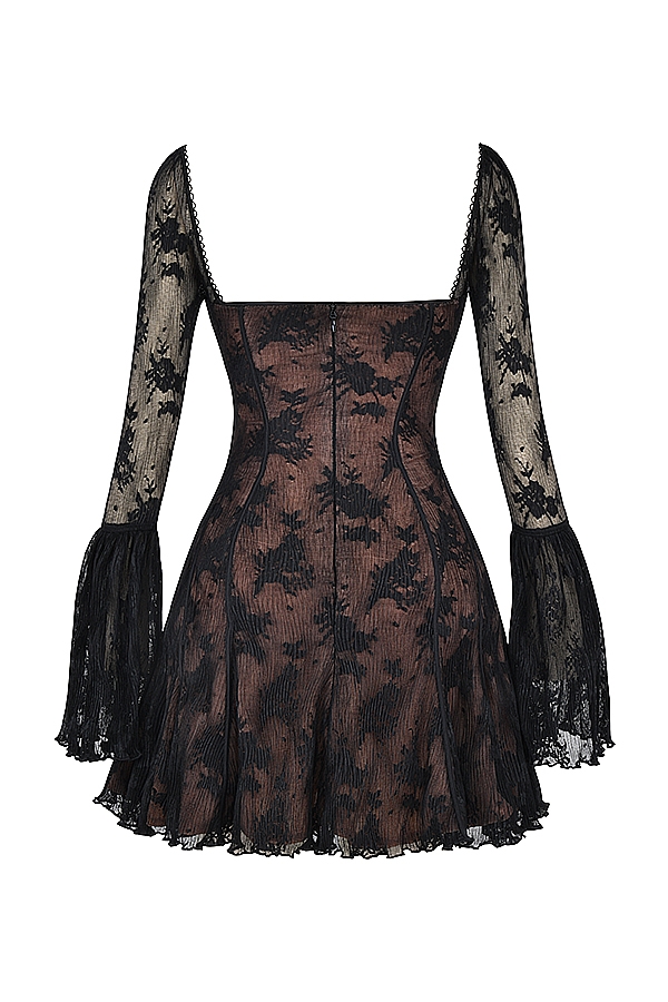 Analissa-Black Lace Corset Dress