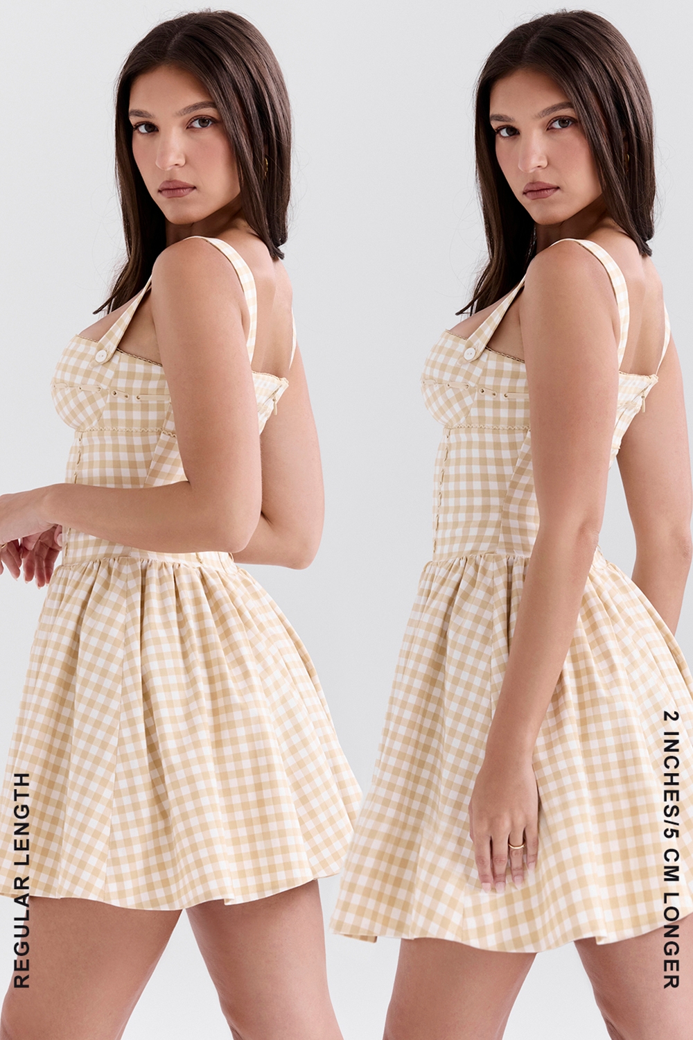 Isadora-Gingerbread Gingham Mini Dress