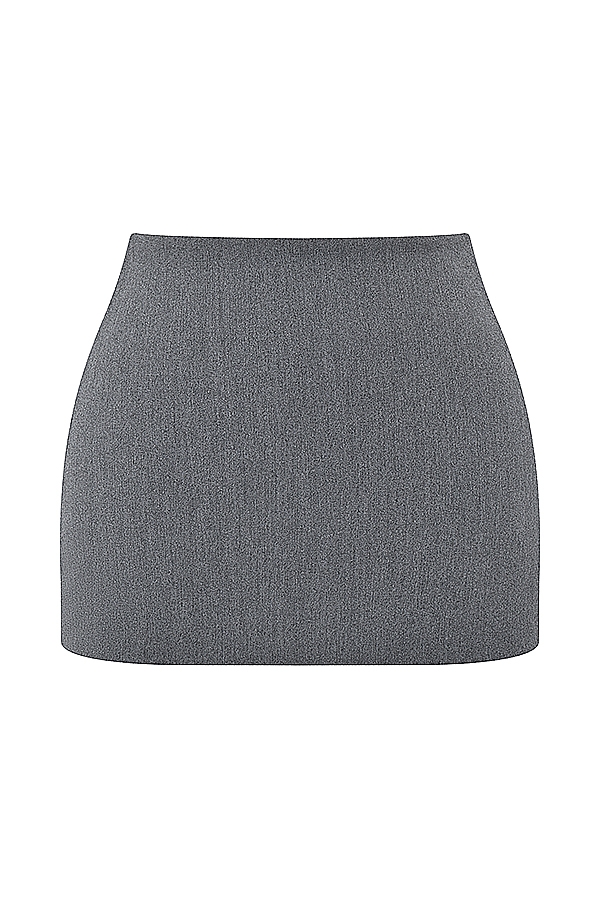 Jessamine-Grey A-Line Mini Skirt