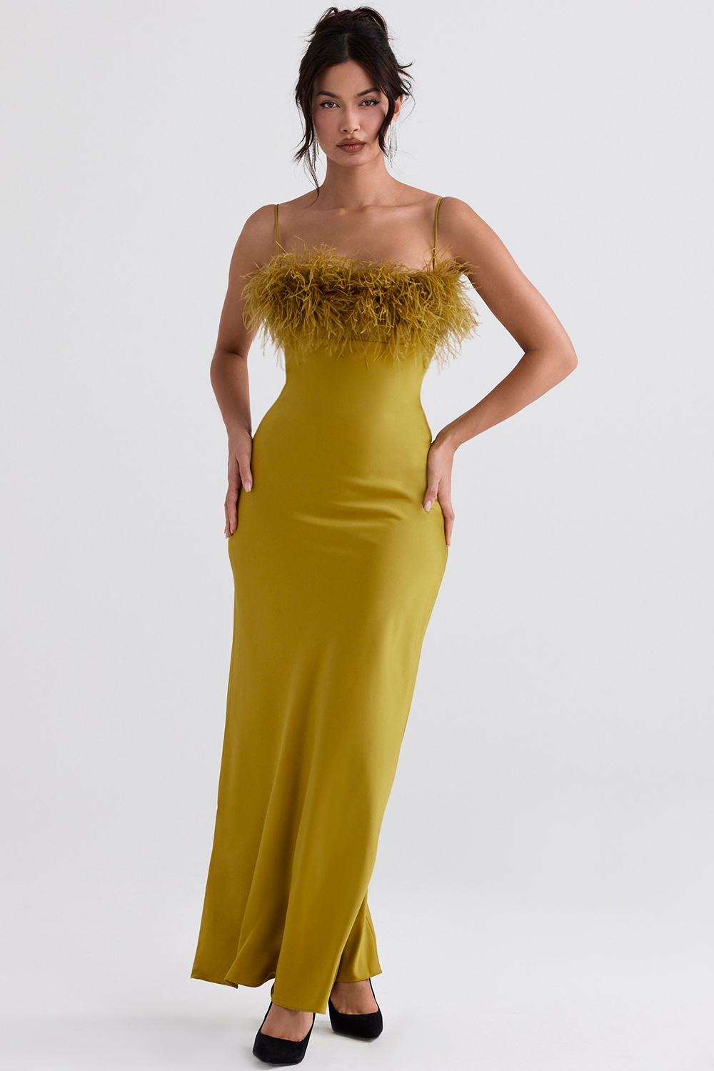 Renee-Chartreuse Maxi Dress