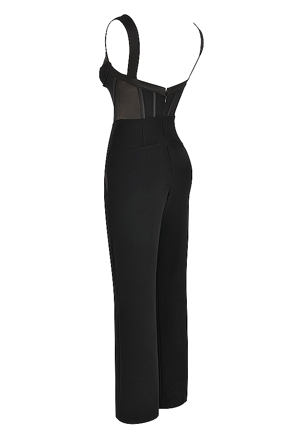 Mylene-Black Corset Jumpsuit
