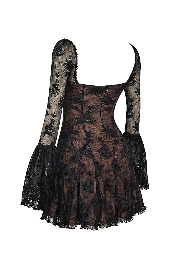 Analissa-Black Lace Corset Dress
