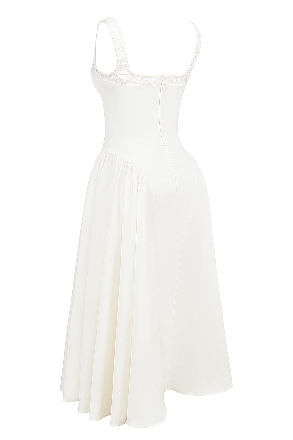 Dorothy-White Cotton Midi Sundress