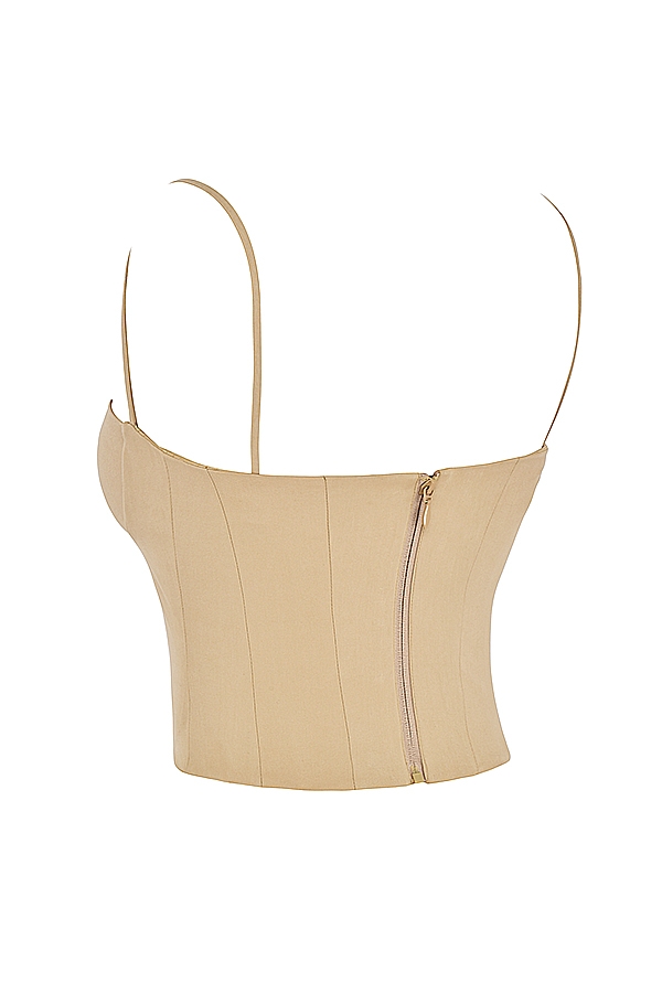 Audette-Camel Structured Corset