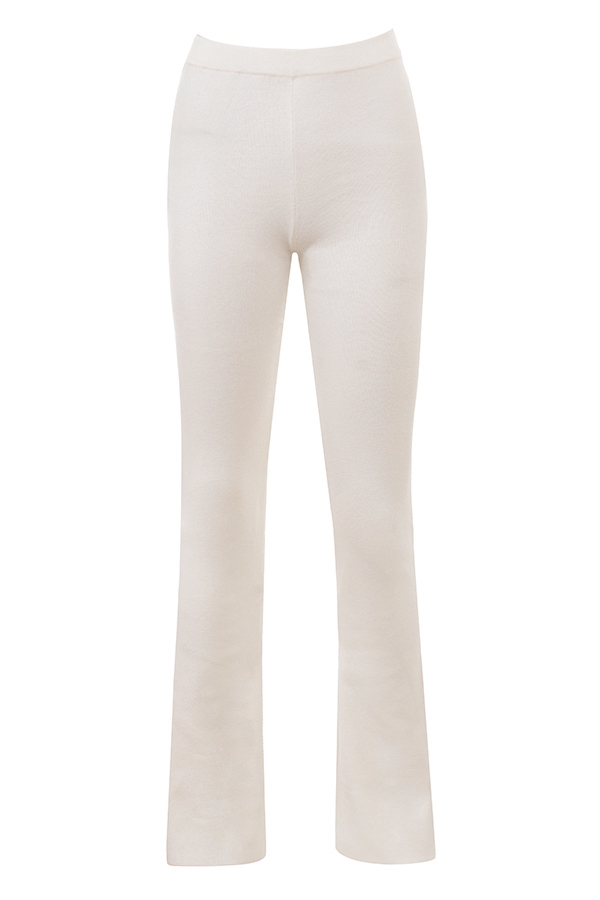 Wren-Ivory Cashmere Slim Cigarette Pants
