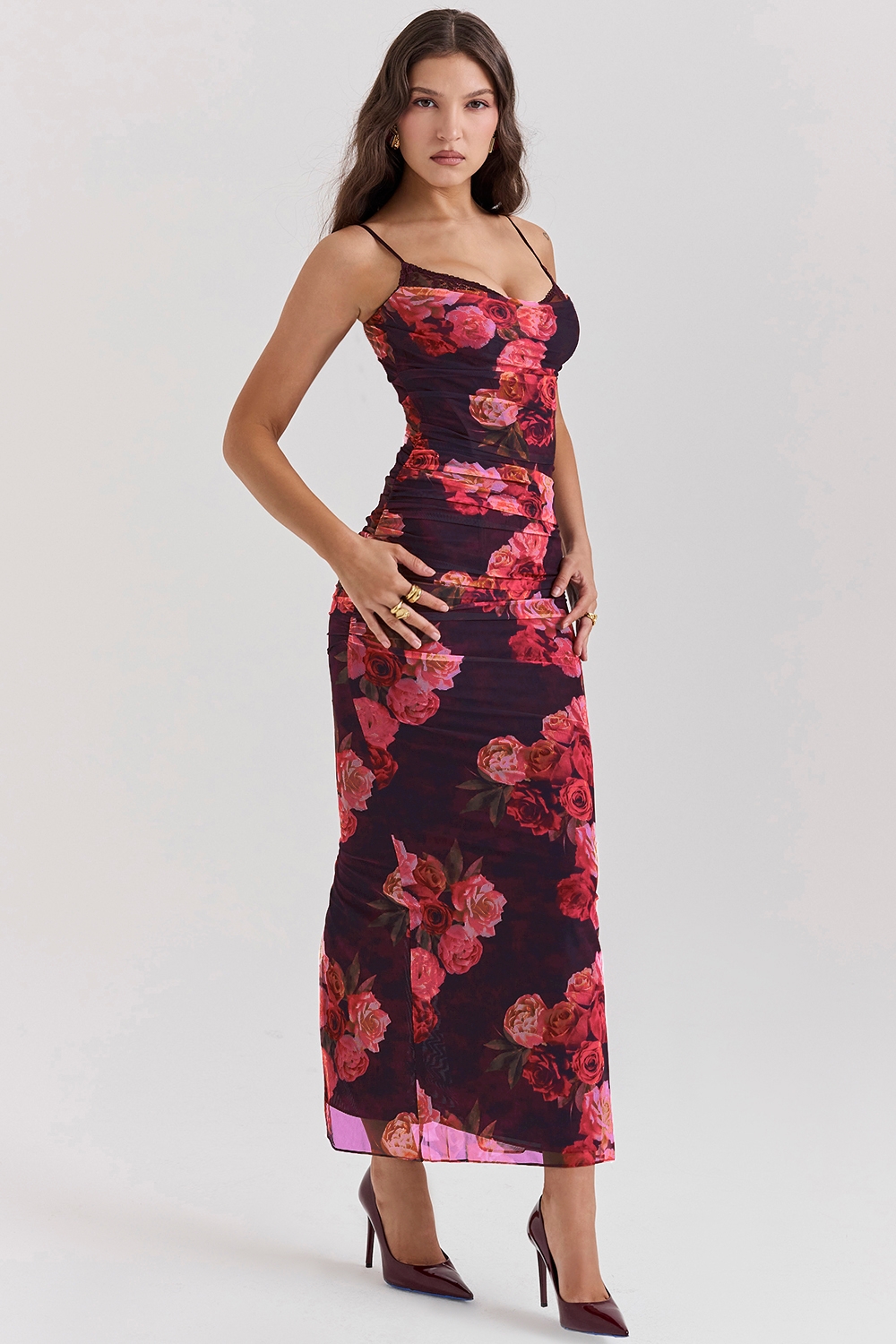 Nalini-Romantic Floral Maxi Dress