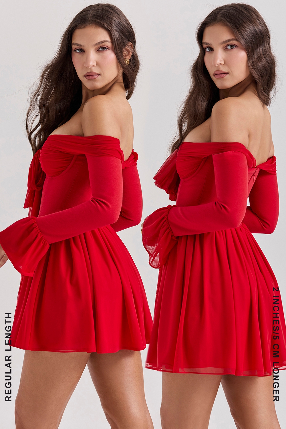 Alana-Scarlet Off Shoulder Dress