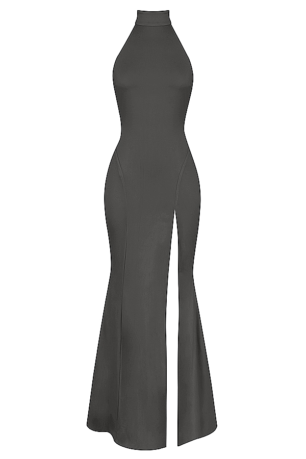Juliette-Shadow Halter Gown