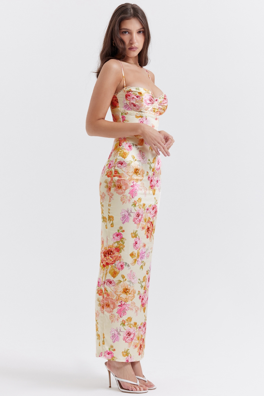 Josefina-Ivory Floral Maxi Dress