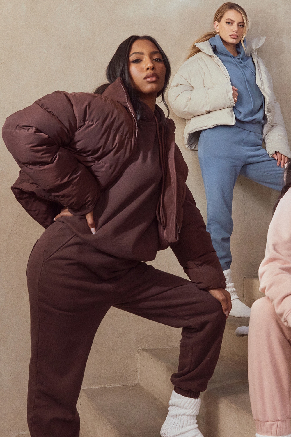 Sky-Chocolate Fleece Back Jogging Trouser