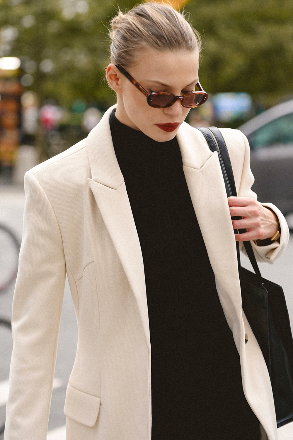 Remi-Ivory Single Breasted Long Coat