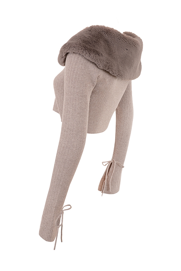 Dahlia-Beige Cashmere Cardigan - SALE