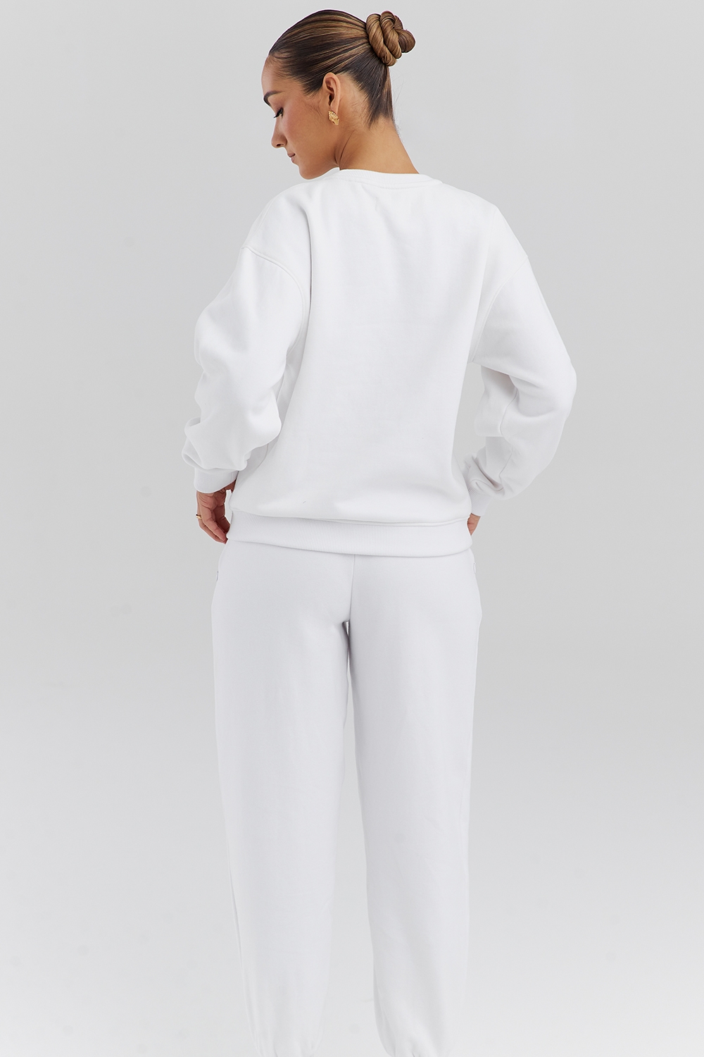 Haze-White Crew Neck Sweatshirt