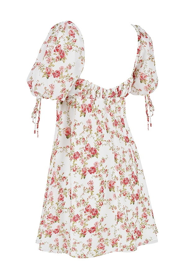 Princess-Rose Print Mini Dress - SALE