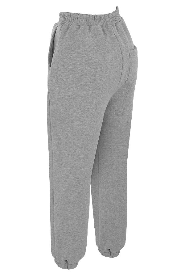 Sky-Grey Fleece Back Jogging Trousers