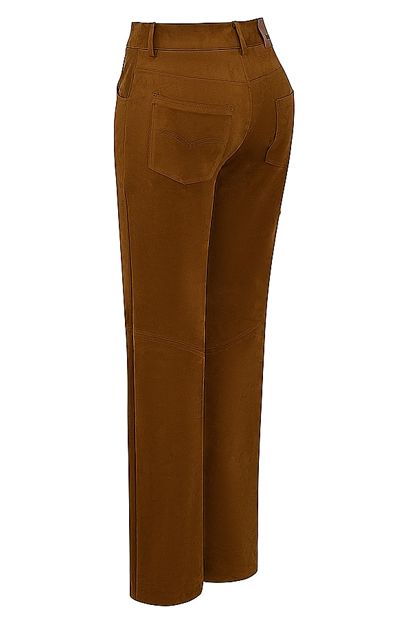 Apollo-Tan Vegan Suede Trousers