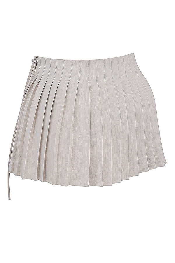 Tatum-Stone Pleated Wrap Mini Skirt