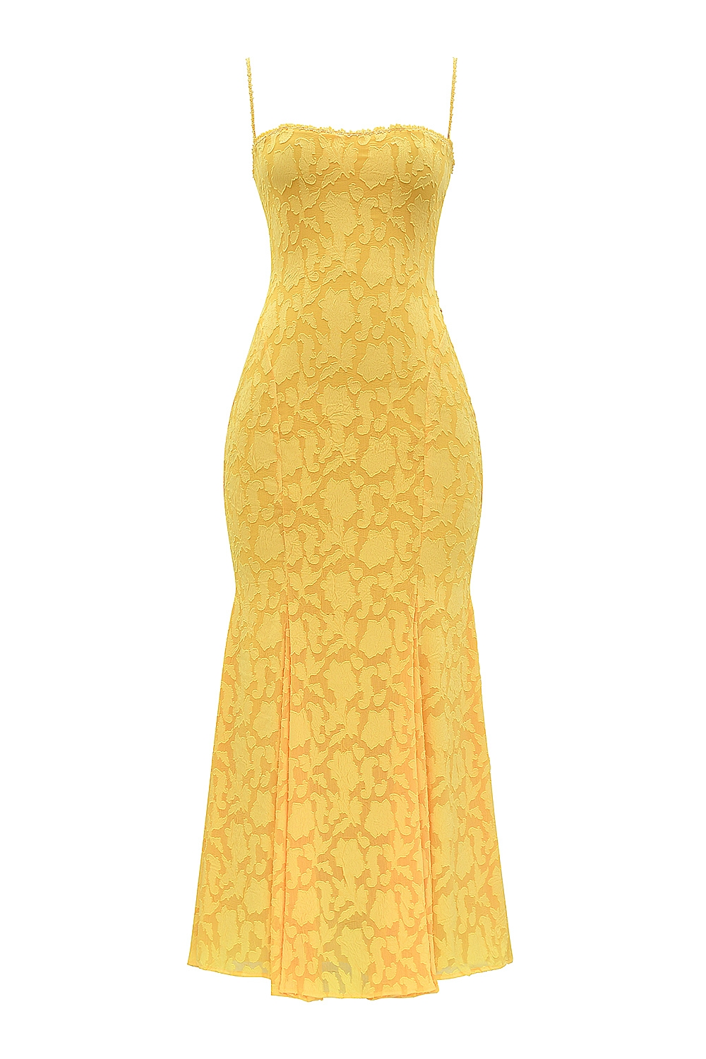 Joan-Apricot Lace Up Back Maxi Dress