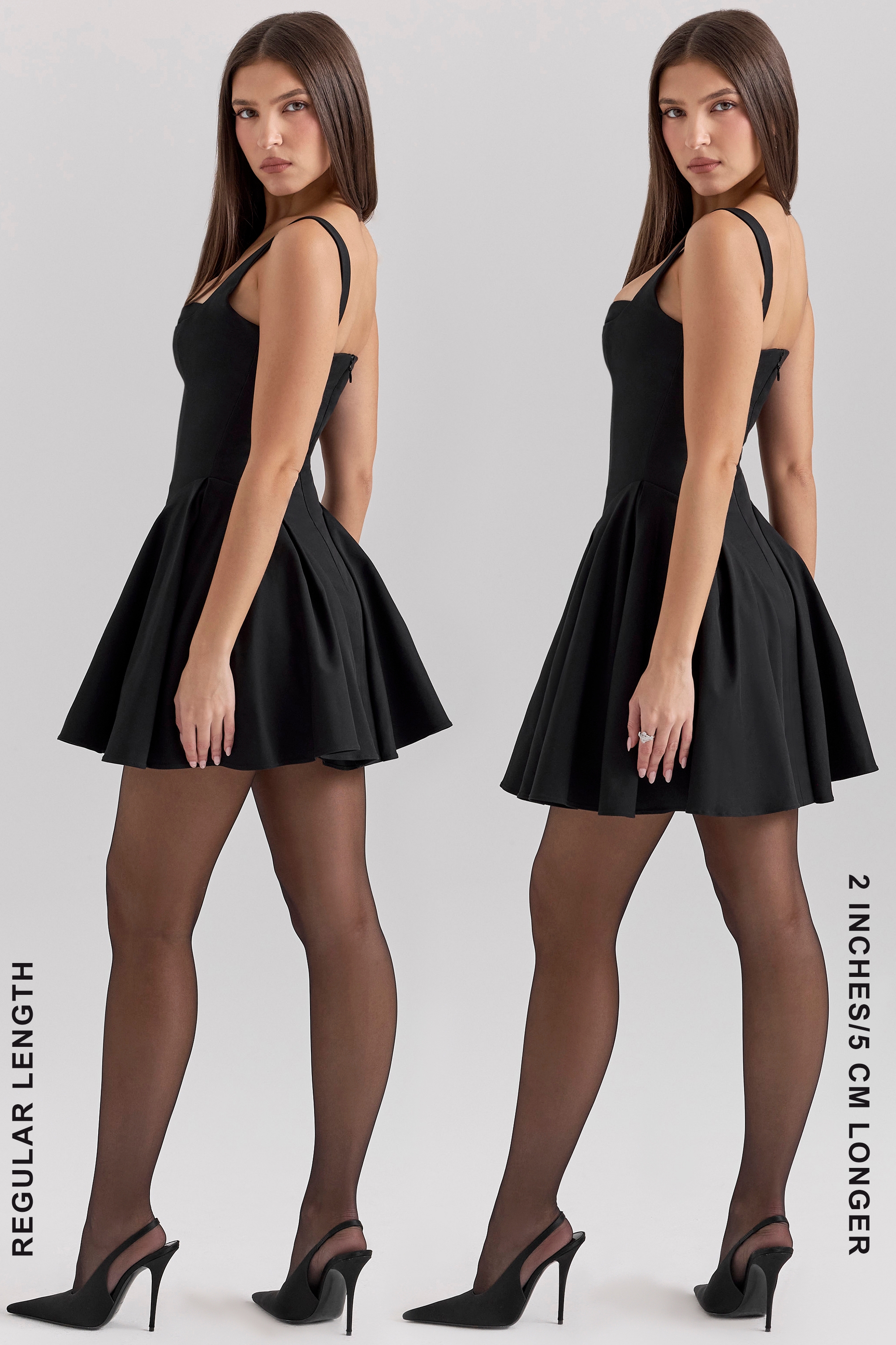 Bunny-Black Twill Mini Dress