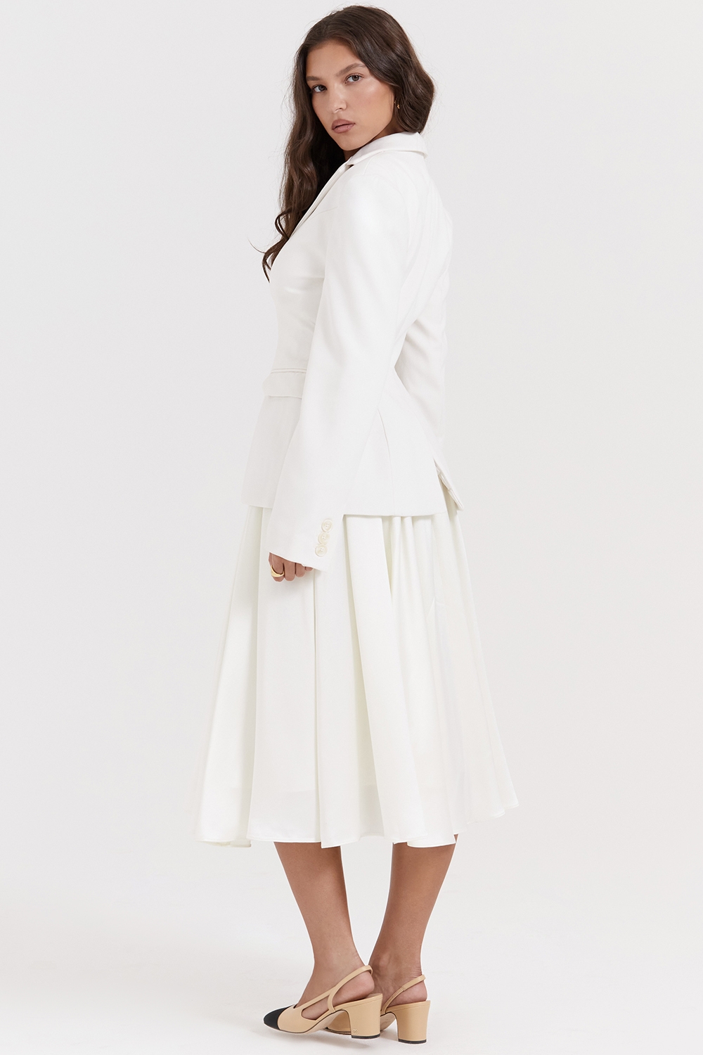 Sariah-Ivory Contour Tailored Blazer