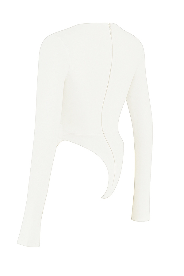 Danica-White Cutout Bodysuit